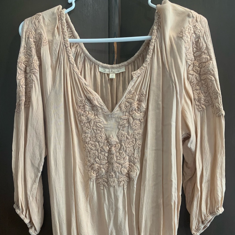 Tan too with detail and cold shoulder